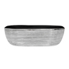 Ruvati 20"x16" Bthrm Vessel Sink Silver Vanity Counter Black Ceramic RVB2016BS